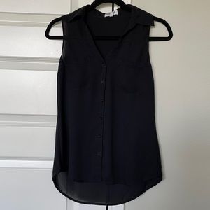 Express sleeveless Portofino top in black XS